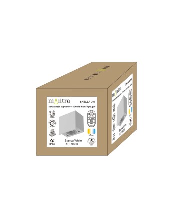 SHELLA * BAÑADOR PARED LED 3W 3000K C. BLANCO